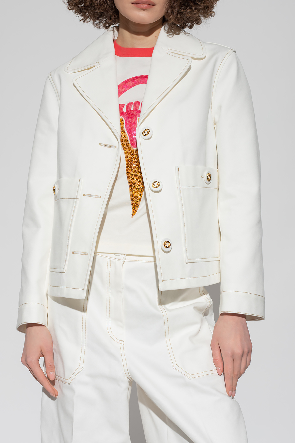 Gucci white 2025 jacket womens